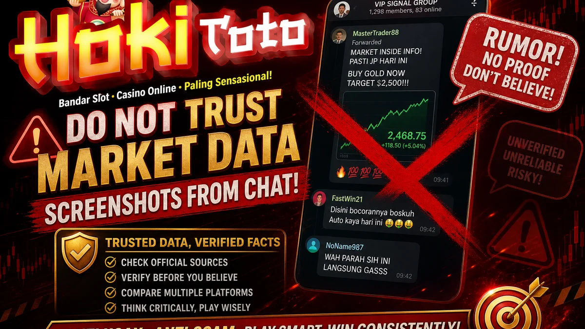 Jangan percaya screenshot data pasar dari chat